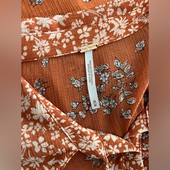 Free people boho floral sheer Blouse - Picture 5 of 5